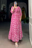 Wonderful Pink Digital Printed Georgette Casual Wear Dress