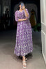 Stunning Purple Digital Printed Georgette Casual Wear Dress