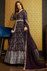 Awesome Wine Foil Work Georgette Engagement Wear Gown