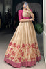 Awesome Pink Floral Printed Silk Festival Wear Gown With Jacket
