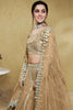 Stunning Beige Foil Work Net Function Wear Lehenga Choli With Dupatta