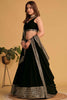 Stunning Black Zari Embroidered Georgette Party Wear Lehenga Choli