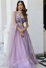 Lavender Organza Function Wear Lehenga With Embroidered Choli