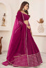 Delightful Rani Pink Sequins Georgette Reception Wear Lehenga Choli