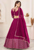 Delightful Rani Pink Sequins Georgette Reception Wear Lehenga Choli