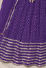 Adorable Violet Sequins Work Georgette Wedding Wear Lehenga Choli