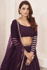 Dazzling Purple Sequins Georgette Engagement Wear Lehenga Choli