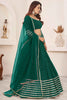 Adorable Teal Green Sequins Work Georgette Function Wear Lehenga Choli