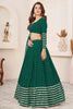 Adorable Teal Green Sequins Work Georgette Function Wear Lehenga Choli