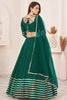 Adorable Teal Green Sequins Work Georgette Function Wear Lehenga Choli