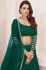 Adorable Teal Green Sequins Work Georgette Function Wear Lehenga Choli