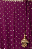 Impressive Purple Sequins Georgette Reception Wear Lehenga Choli