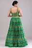 Elegant Green Digital Printed Georgette Lehenga Choli With Dupatta