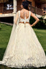 Impressive Off-White Sequins Net Designer Lehenga Choli With Dupatta