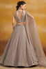 Awesome Grey Sequins Georgette Event Wear Lehenga Choli With Dupatta