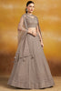 Awesome Grey Sequins Georgette Event Wear Lehenga Choli With Dupatta