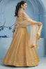 Lovely Beige Thread Embroidered Georgette Event Wear Lehenga Choli