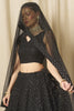 Alluring Black Thread Work Georgette Party Wear Lehenga Choli