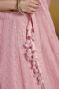 Precious Pink Thread Work Georgette Bridesmaid Lehenga Choli