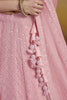 Precious Pink Thread Work Georgette Bridesmaid Lehenga Choli