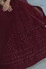 Marvelous Maroon Sequins Georgette Event Wear Lehenga With Blouse