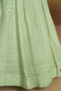 Amazing Mint Green Thread Embroidered Georgette Designer Lehenga Choli