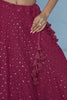 Beautiful Pink Sequins Work Georgette Reception Wear Lehenga Choli