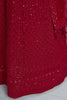 Magnetic Red Thread Work Georgette Reception Wear Lehenga Choli