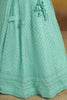 Fabulous Sky-Blue Thread Work Georgette Wedding Wear Lehenga Choli