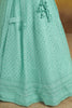 Fabulous Sky-Blue Thread Work Georgette Wedding Wear Lehenga Choli