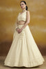 Lovable Off-White Sequins Georgette Function Wear Lehenga Choli