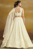 Lovable Off-White Sequins Georgette Function Wear Lehenga Choli
