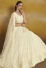 Lovable Off-White Sequins Georgette Function Wear Lehenga Choli