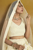 Lovable Off-White Sequins Georgette Function Wear Lehenga Choli