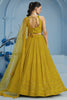 Alluring Yellow Sequins Work Georgette Haldi Wear Lehenga Choli