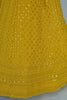 Alluring Yellow Sequins Work Georgette Haldi Wear Lehenga Choli