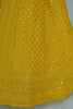 Alluring Yellow Sequins Work Georgette Haldi Wear Lehenga Choli