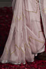 Splendid Baby Pink Swarovski Work Silk Reception Wear Saree With Blouse