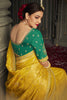 Superb Yellow Zari Weaving Silk Haldi Wear Saree With Blouse