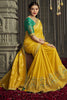 Superb Yellow Zari Weaving Silk Haldi Wear Saree With Blouse
