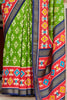 Incredible Green Printed Silk Festival Wear Saree With Blouse