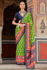 Incredible Green Printed Silk Festival Wear Saree With Blouse