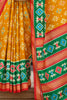 Outstanding Yellow Printed Silk Event Wear Saree With Blouse