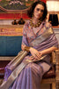 Alluring Lavender Handloom Weaving Function Wear Saree With Blouse