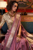 Lovely Mauve Handloom Weaving Chiffon Function Wear Saree With Blouse