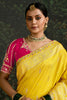 Incredible Yellow Zari Weaving Silk Haldi Wear Saree With Blouse