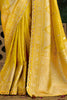 Incredible Yellow Zari Weaving Silk Haldi Wear Saree With Blouse