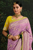 Wonderful Lavender Zari Weaving Silk Wedding Wear Saree With Blouse