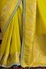 Incredible Yellow Zari Weaving Silk Haldi Wear Saree With Blouse