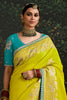 Incredible Yellow Zari Weaving Silk Haldi Wear Saree With Blouse